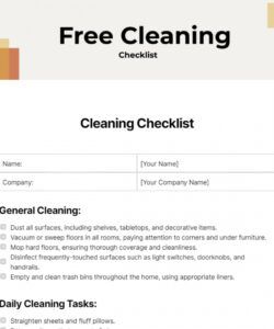 free cleaning checklist templates &amp; examples  edit online &amp; download  template business cleaning commercial cleaning checklist template samples