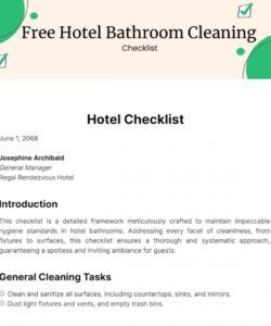 free free hotel checklist templates &amp;amp; examples  edit online &amp;amp; download hotel room cleaning checklist template examples