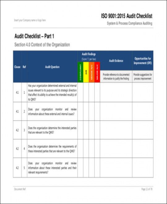 free internal audit checklist template word audit trail review checklist template samples