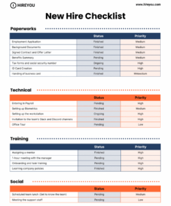 free new hire onboarding hr checklist template venngage  vrogueco onboarding checklist for new hires template samples