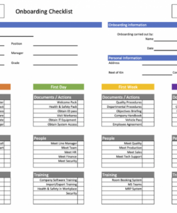 free onboarding checklist excel template onboarding checklist for new hires template