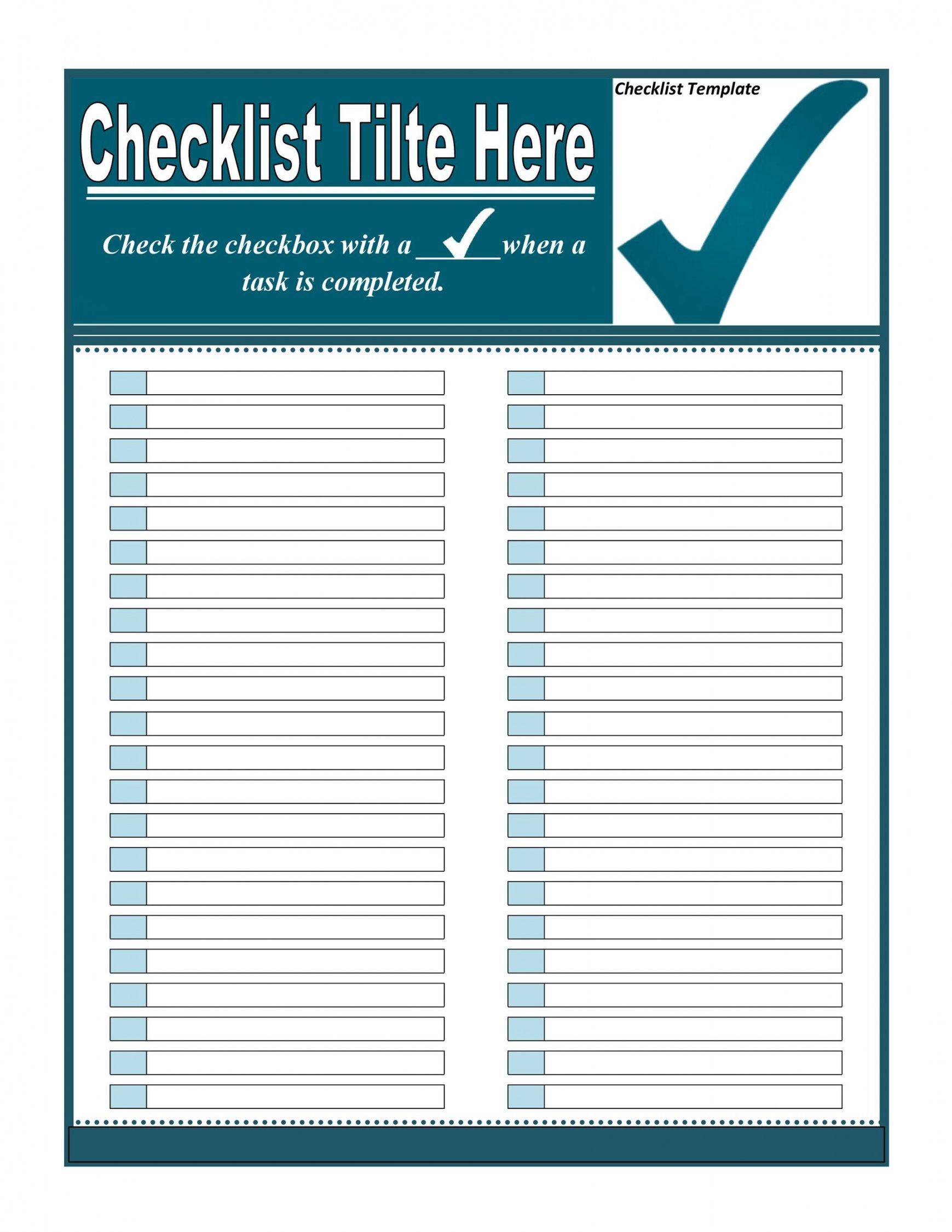 free printable to do checklist template yes or no checklist template