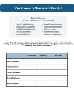 free the essential rental property maintenance checklist for landlords apartment preventive maintenance checklist template excel