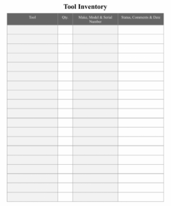 free tool inventory template  fill out sign online and download pdf  templateroller fire truck inventory checklist template excel