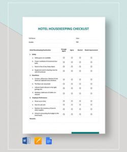 hotel housekeeping checklist template  flyer template hotel room cleaning checklist template examples