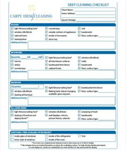 house cleaning checklist  17 pdf word documents download professional deep cleaning checklist template