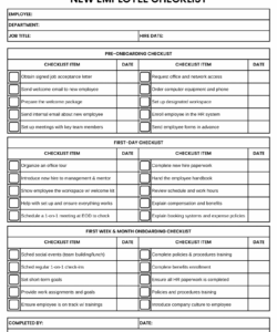 new hire onboarding checklist free template  vrogueco onboarding checklist for new hires template