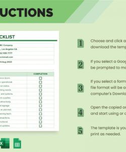 opening and closing checklist template in excel google sheets bar opening and closing checklist template examples