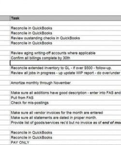 printable accounting month end checklist template excel  47 koleksi gambar month end closing checklist template excel