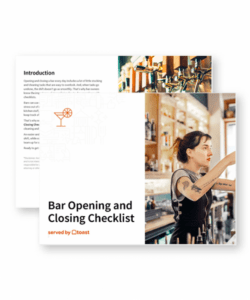 printable bar opening and closing checklist  toast pos bar opening and closing checklist template pdf