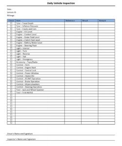 printable car inspection checklist car rental inspection checklist template doc