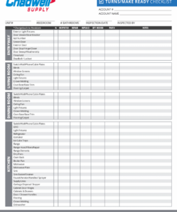 printable chadwell supply property turns apartment make ready checklist template samples