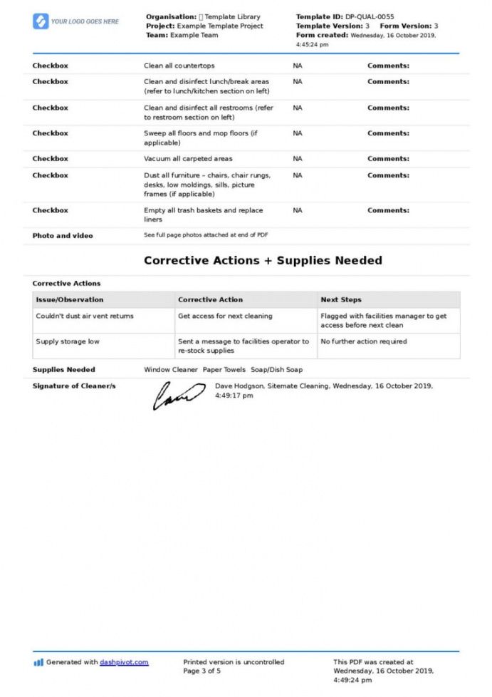 printable commercial cleaning checklist template free &amp;amp; printable business cleaning commercial cleaning checklist template doc