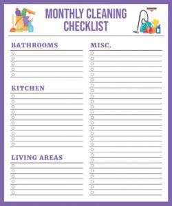 printable editable blank checklists  13 free pdf printables  printablee nursing home housekeeping checklist template excel