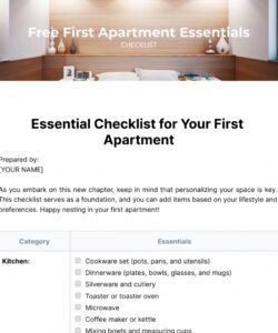 printable first apartment essentials checklist template  edit online &amp;amp; download apartment make ready checklist template pdf