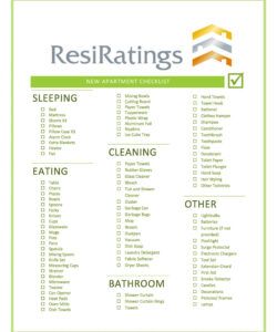 printable first  new apartment checklist  40 essential templates ᐅ templatelab apartment checklist move in template examples