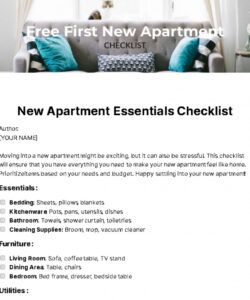 printable first new apartment checklist template  edit online &amp;amp; download example apartment make ready checklist template excel