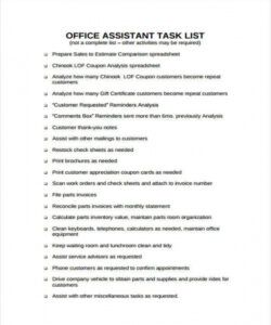 printable free 22 task list samples in pdf administrative assistant daily checklist template pdf