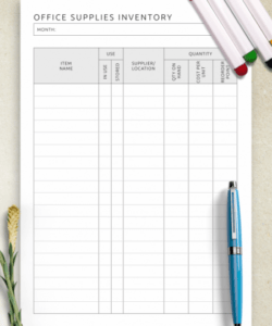 printable inventory log book and tracker templates  download printable pdfs checklist office supply inventory list template excel