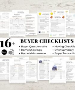 printable real estate transaction checklists template bundle buyer and seller real estate transaction checklist templates examples