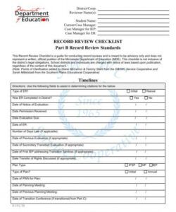 printable record review checklist  part b batch record review checklist template doc