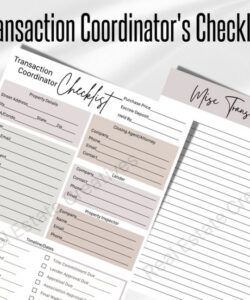 printable transaction coordinator checklist transaction coordinate checklist real estate transaction checklist templates pdf