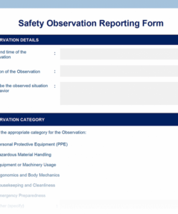 safety observation report template free  word pdf and excel download the form now behavior based safety observation checklist template samples