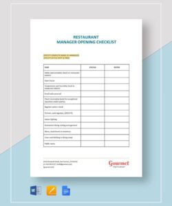 23 opening statement templates in pdf  doc coffee shop opening checklist template doc