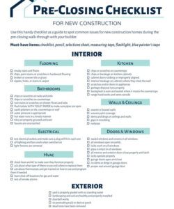 building a house? grab this free printable preclosing checklist! cleaning walk through checklist template samples