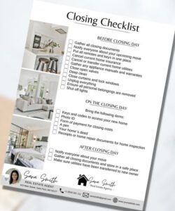 closing day checklist template  etsy commercial real estate closing checklist template examples