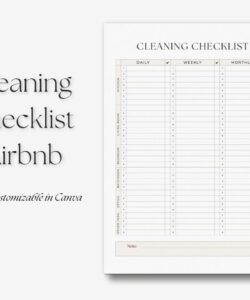 editable airbnb cleaning checklist editable cleaning checklist housekeeping template for vacation cleaning checklist for housekeeper template excel