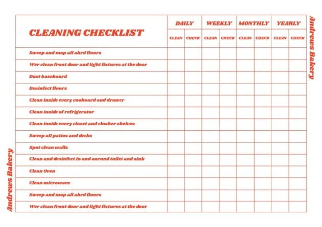 Commercial Kitchen Cleaning Checklist Template Dremelmicro Commercial Kitchen Cleaning Checklist Template Dremelmicro