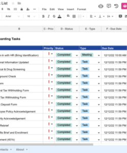 editable new hire checklist 2024 employee onboarding process orientation guide excel hr spreadsheet checklist for new hires template doc