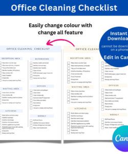 editable office clean checklist office cleaning checklist office cleaning duties list office cleaning cleaning checklist for office template samples