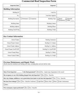 free commercial roof inspection report template  fill online printable fillable blank  pdffiller commercial building inspection checklist template examples