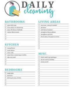 free free home cleaning schedule pdf cleaning checklist for housekeeper template doc