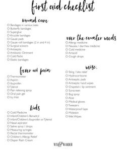 free printable first aid kit checklist  our handcrafted life first aid kit checklist template