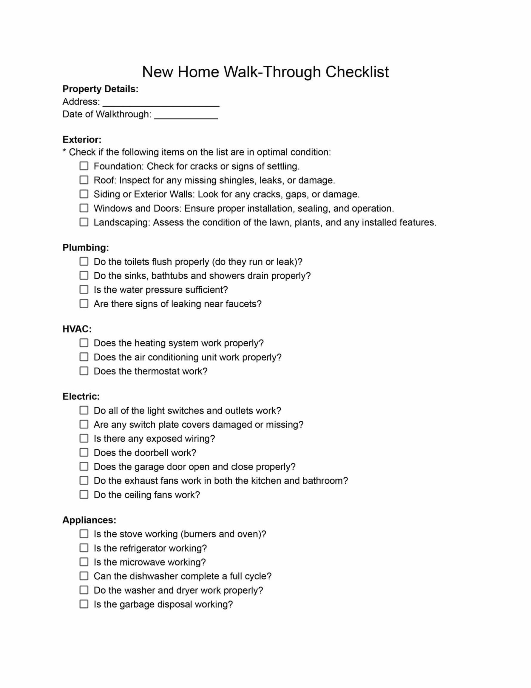 free printable home walk through checklist cleaning walk through checklist template samples