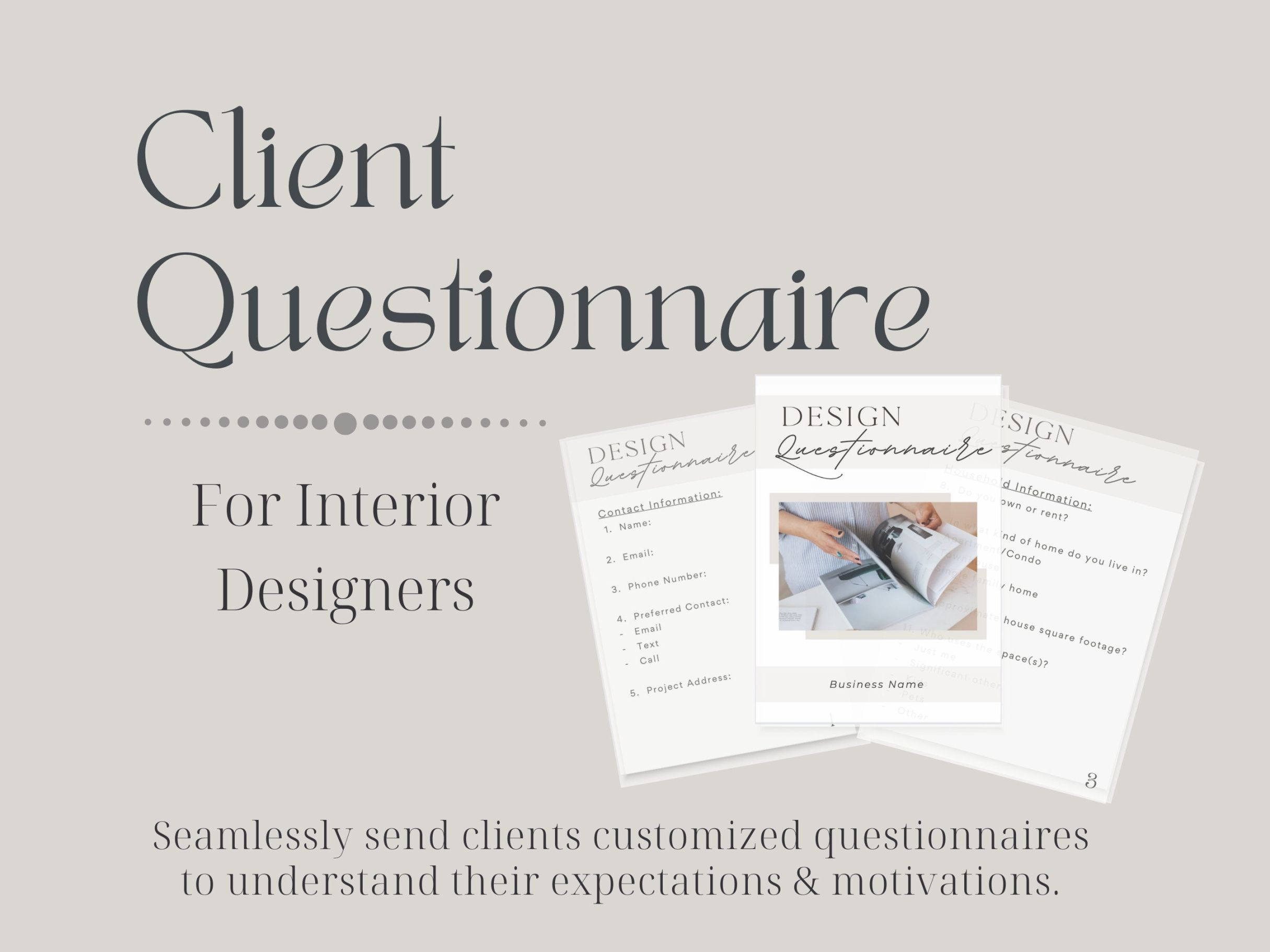 Checklist Interior Design Questionnaire Template - Dremelmicro