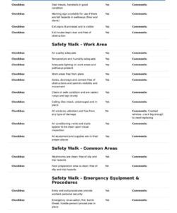 free safety walk checklist editable for any safety walkthrough cleaning walk through checklist template doc