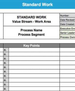 free standard work  goleansixsigma checklist leader standard work template samples