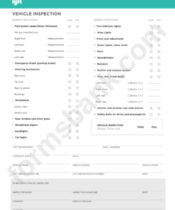 free vehicle inspection checklist template printable pdf download company vehicle inspection checklist template examples