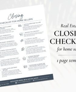 printable closing for sellers checklist house closing checklist home selling checklist real estate commercial real estate closing checklist template samples