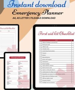 printable first aid kit checklist printable pdf template emergency checklist disaster preparation first first aid kit checklist template samples