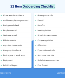 printable new employee onboarding checklist template word checklist for new hires template