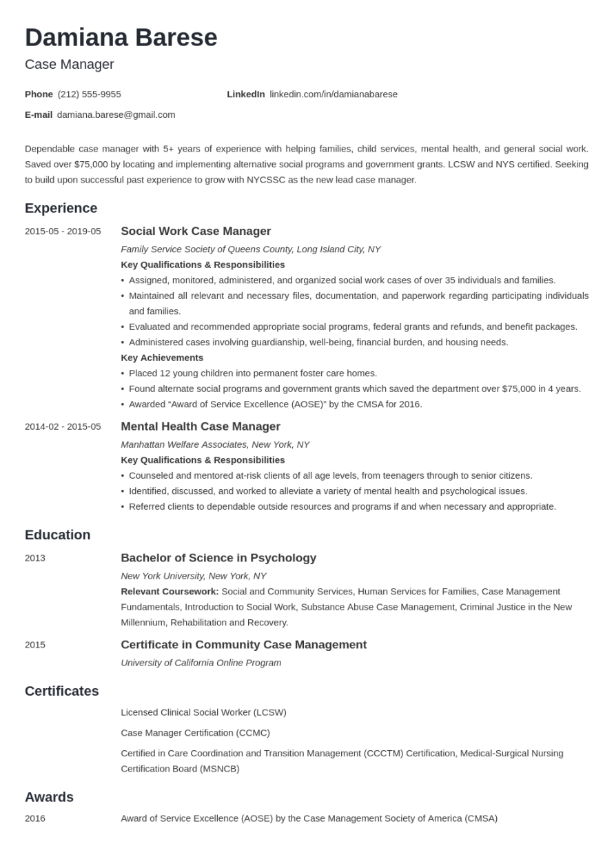crafting a winning case manager resume for 2025 case manager job description template pdf