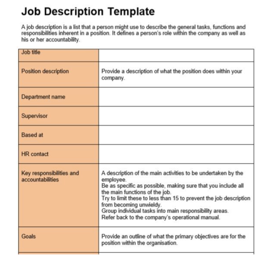 free 7 free job description template for word examples company driver job description template doc