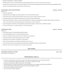 free sous chef resume skills  lawrencekiernan blog junior sous chef job description template