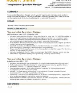 free transportation operations manager resume samples  qwikresume transportation supervisor job description template and sample