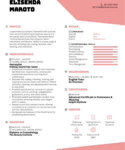 hair stylist resume example resume stylist hair examples example sample livecareer personal junior hair stylist job description template and sample